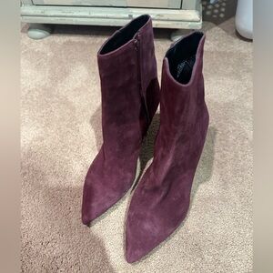Women's Suede Ankle Boots - Purple aquatalia